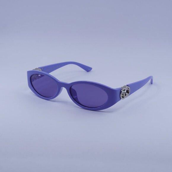 Gucci GG1662SA 003 Sunglasses Lilac Oval Frame, Violet with Silver Mirror Lenses - Picture 1 of 9